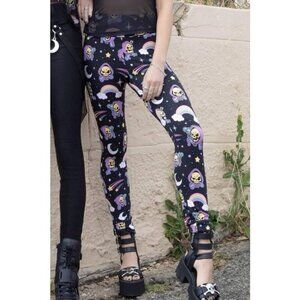 Killstar Black and Purple Floral Leggings